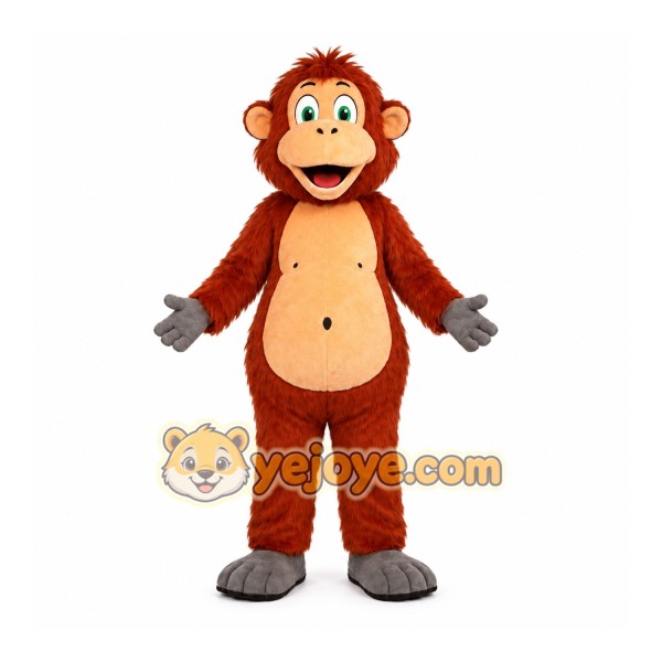 Brown Monkey Mascot Costume Brown Monkey Mascot Costume