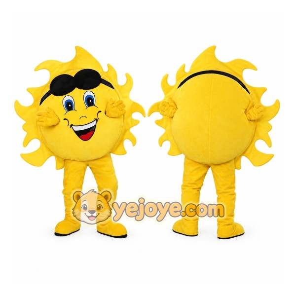 Smiling Sun Mascot Costume