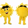 Smiling Sun Mascot Costume