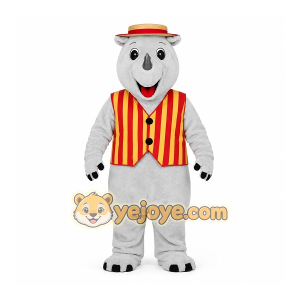 Dapper Rhino Mascot Costume Dapper Rhino Mascot Costume
