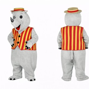Dapper Rhino Mascot Costume