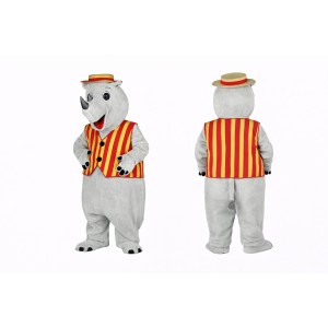 Dapper Rhino Mascot Costume
