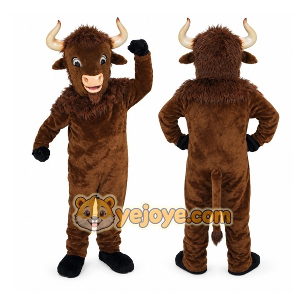 Brown Bull Mascot Costume