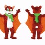 Flying Squirrel Mascot Costume