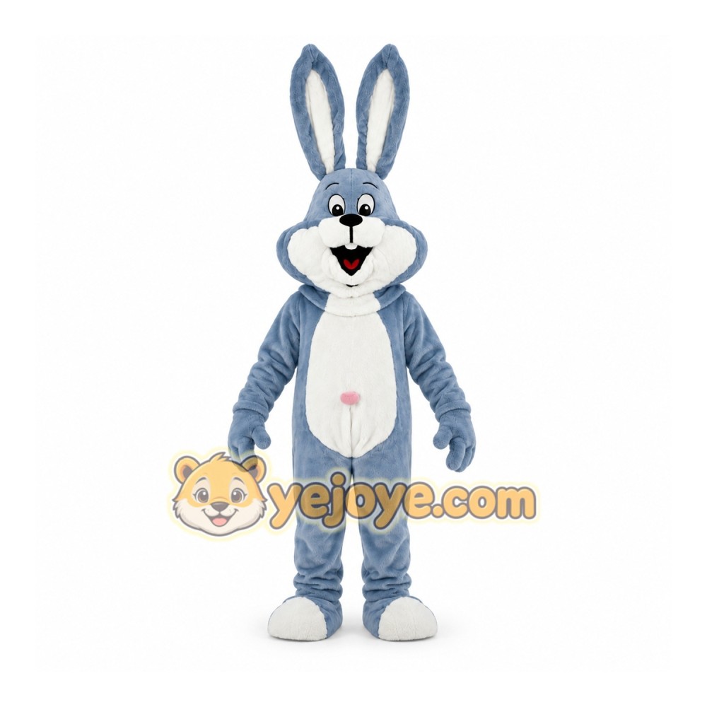 Sky Blue Bunny Mascot Costume Sky Blue Bunny Mascot Costume