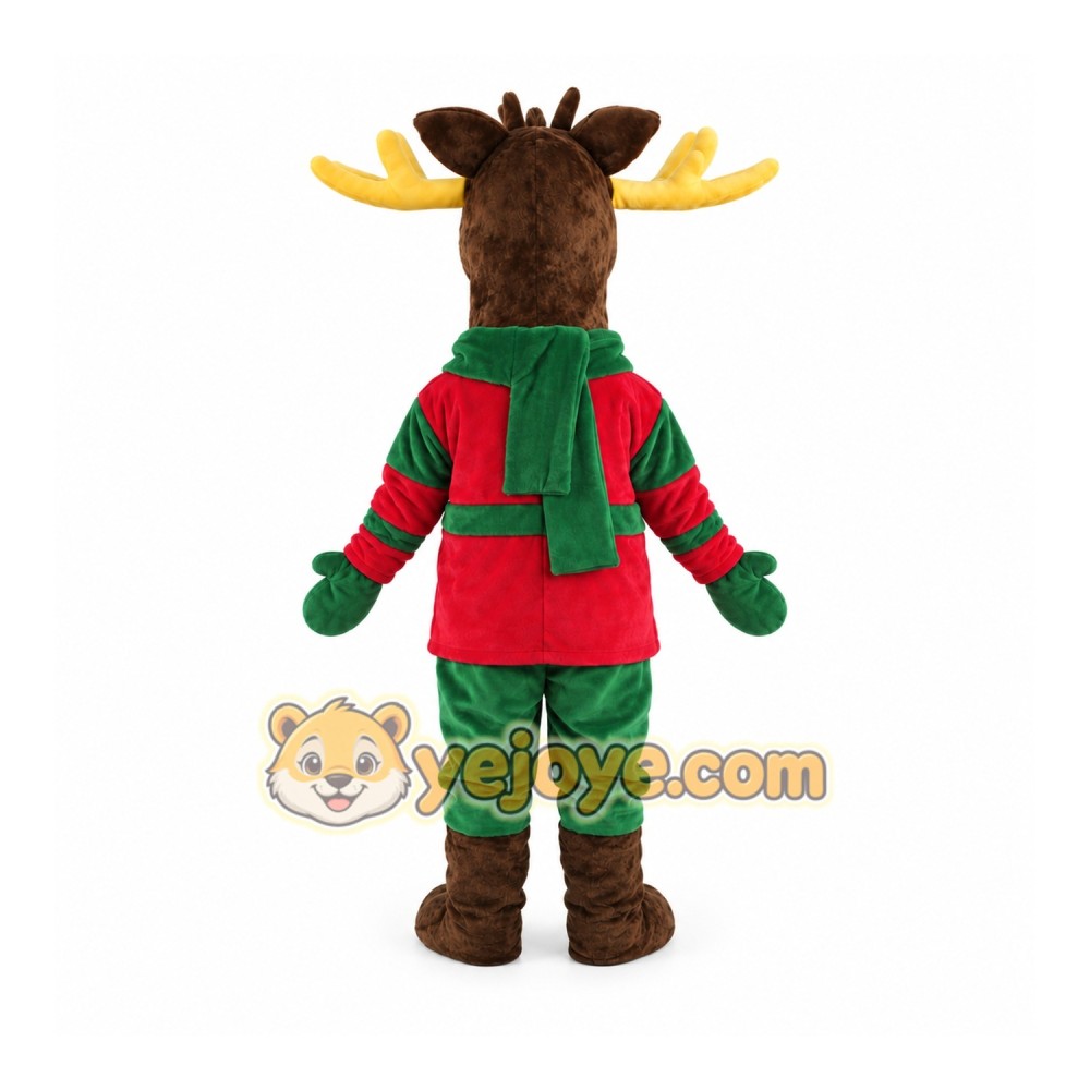 Christmas Moose Mascot Costume Christmas Moose Mascot Costume