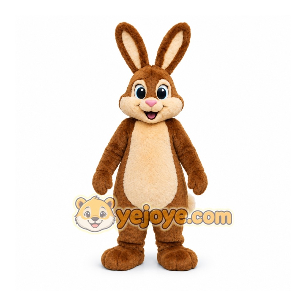 Brown Easter Bunny Mascot Costume Brown Easter Bunny Mascot Costume