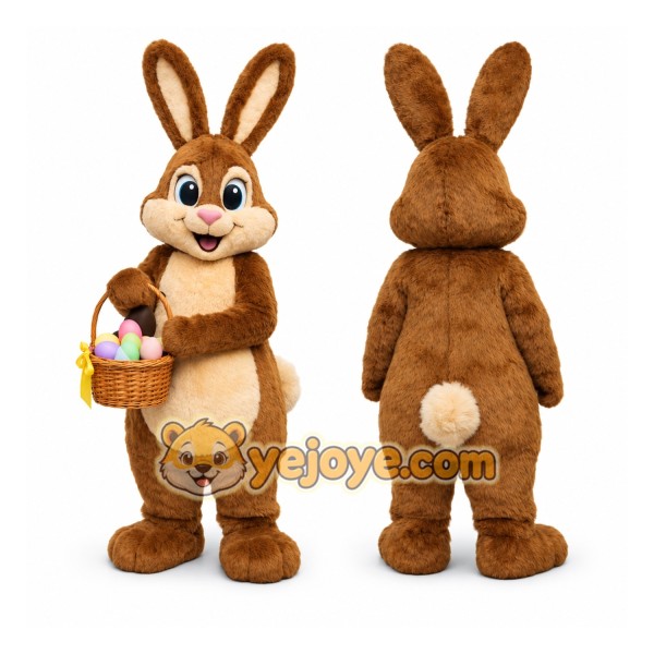 Brown Easter Bunny Mascot Costume