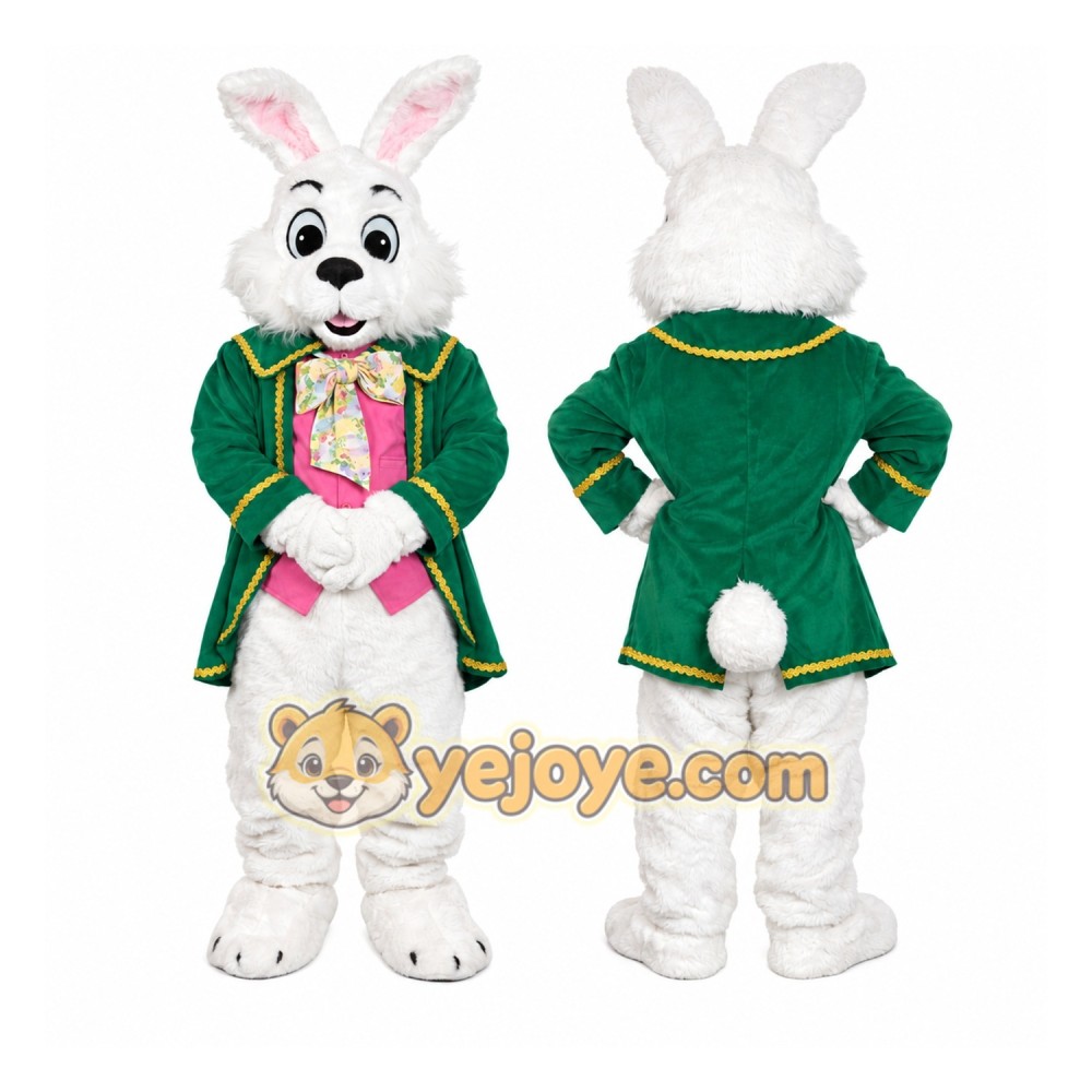Green Easter Bunny Mascot Costume Green Easter Bunny Mascot Costume