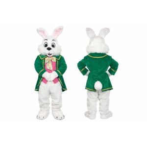 Green Easter Bunny Mascot Costume