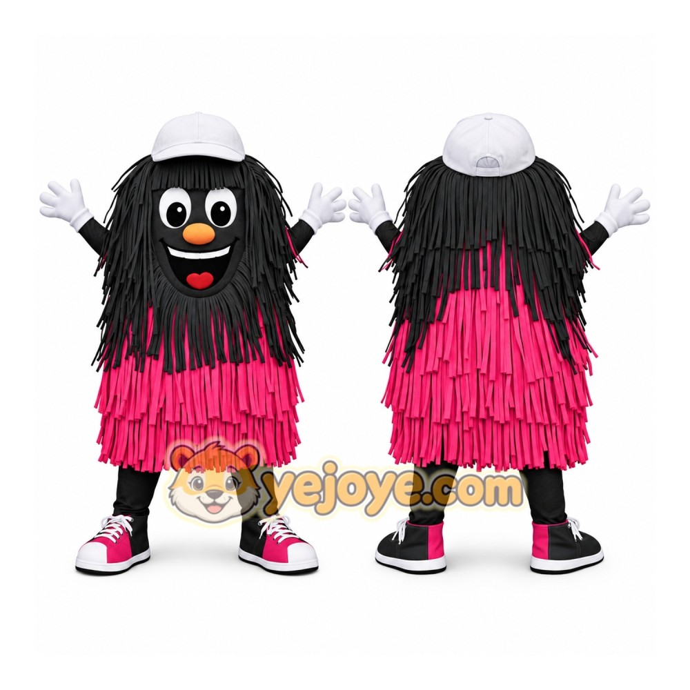 Black Car Cleaning Brush Mascot Costume Black Car Cleaning Brush Mascot Costume