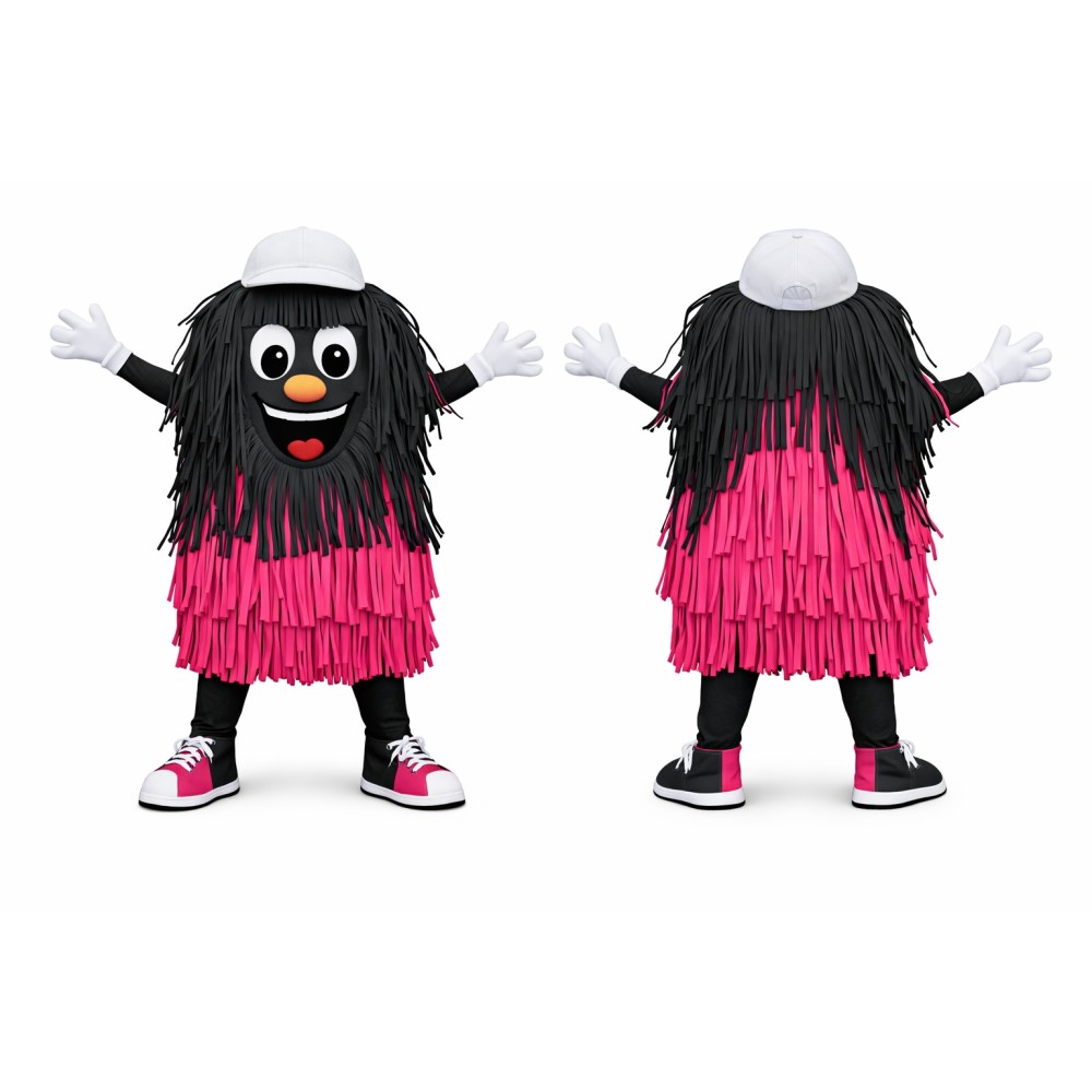 Black Car Cleaning Brush Mascot Costume