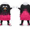 Black Car Cleaning Brush Mascot Costume