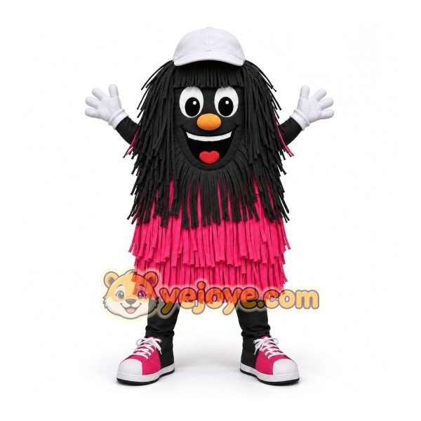 Black Car Cleaning Brush Mascot Costume