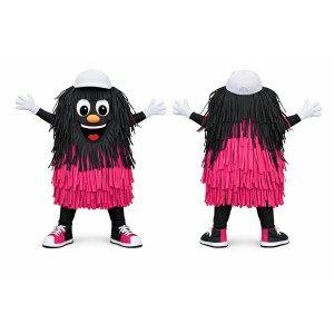Black Car Cleaning Brush Mascot Costume