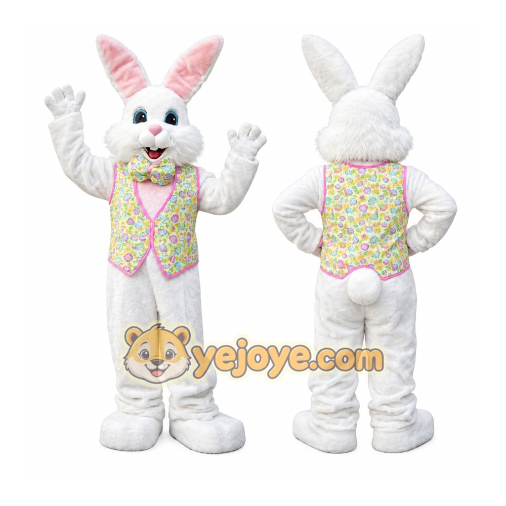 Vest Easter Bunny Mascot Costume Vest Easter Bunny Mascot Costume