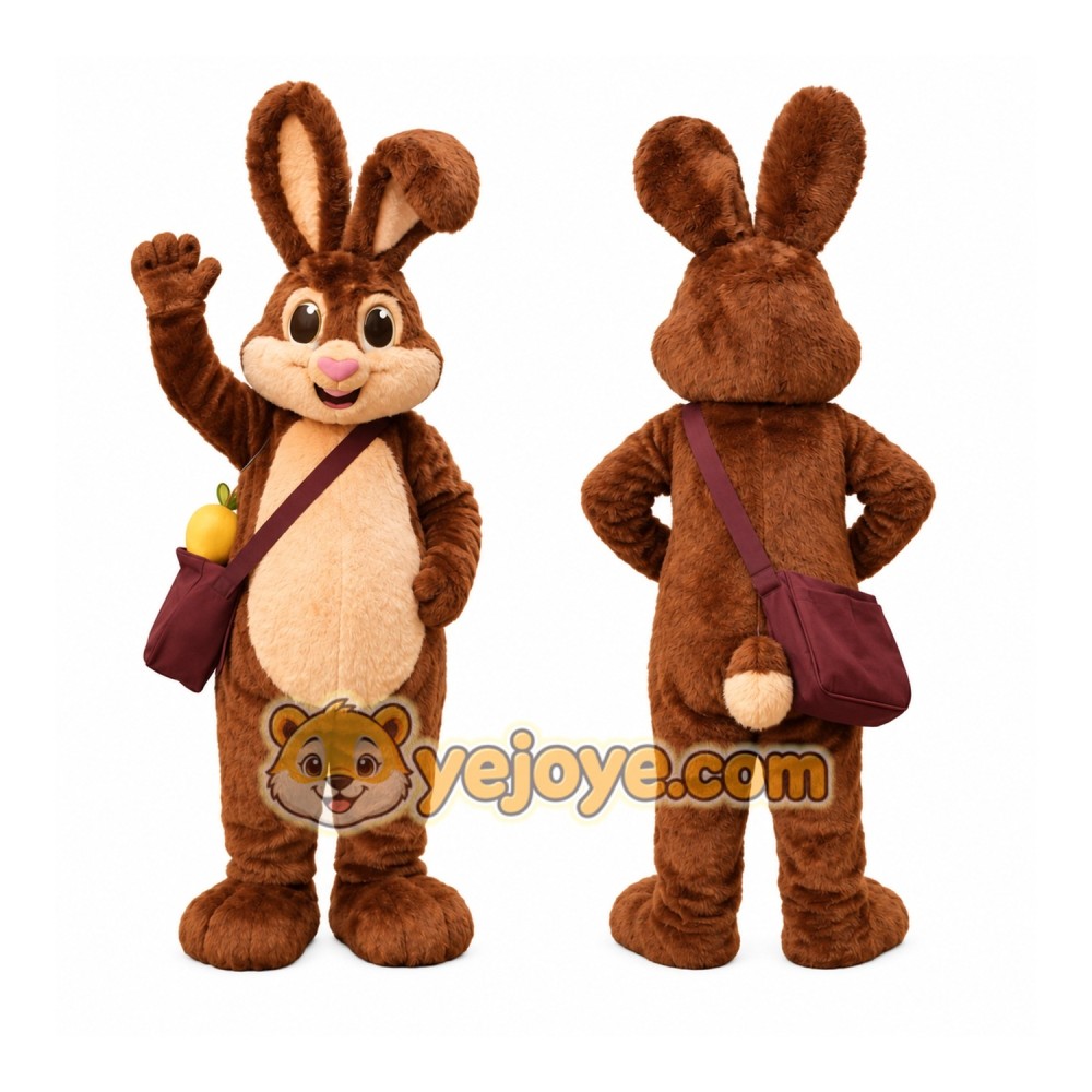 Brown Bunny Mascot Costume Brown Bunny Mascot Costume