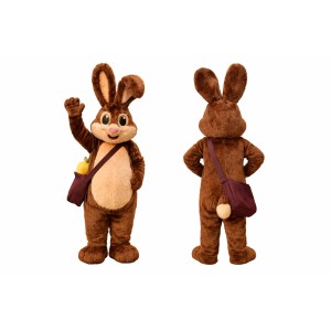 Brown Bunny Mascot Costume