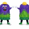 Purple Long Handle Car Wash Brush Mascot Costume
