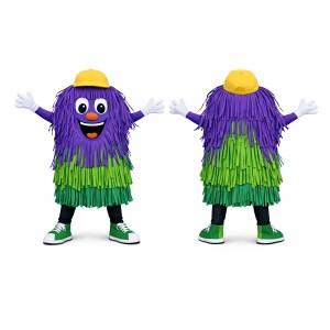 Purple Long Handle Car Wash Brush Mascot Costume