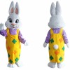 Realistic Easter Bunny Mascot Costume