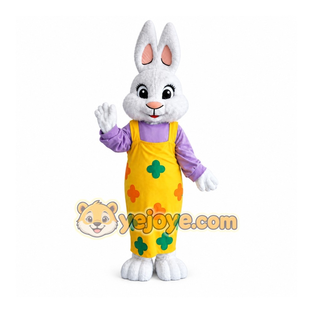 Realistic Easter Bunny Mascot Costume Realistic Easter Bunny Mascot Costume