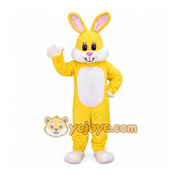 Yellow Bunny Mascot Costume