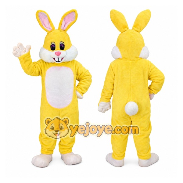 Yellow Bunny Mascot Costume