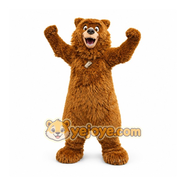 Grizzly Brown Bear Mascot Costume
