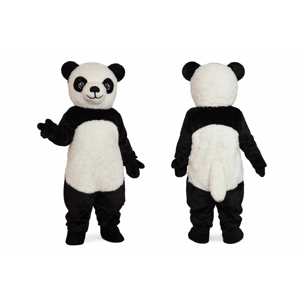Black and White Panda Mascot