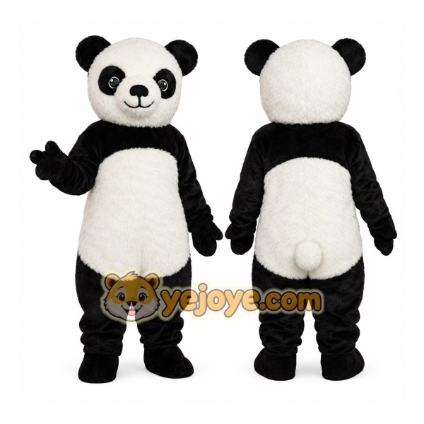 Black and White Panda Mascot