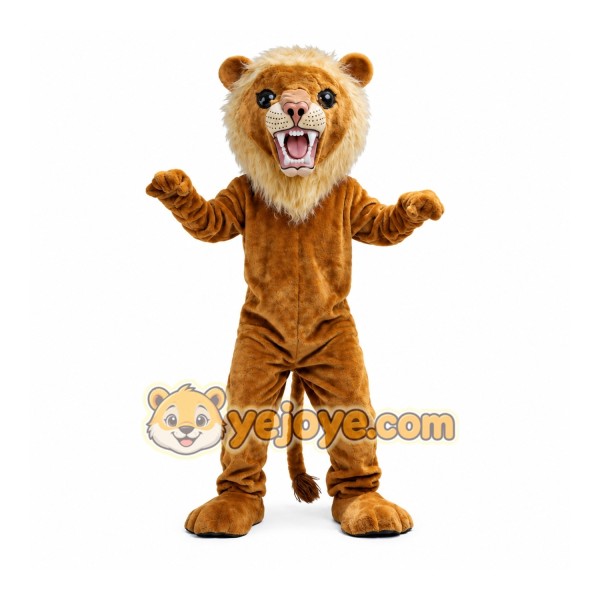 Brown Lion Mascot Costume