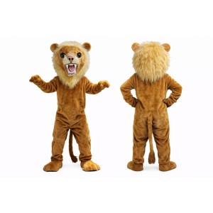 Brown Lion Mascot Costume