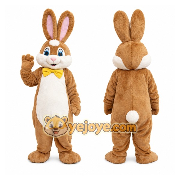 Brown Bunny Mascot Costume
