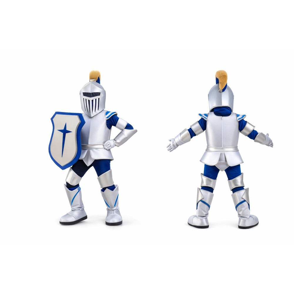 Blue Knight Mascot Costume