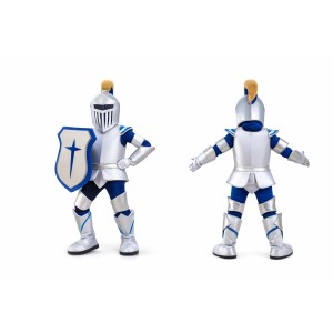 Blue Knight Mascot Costume
