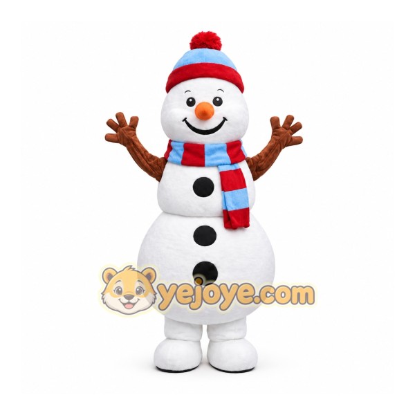Holiday Christmas Snowman Mascot Costume Holiday Christmas Snowman Mascot Costume