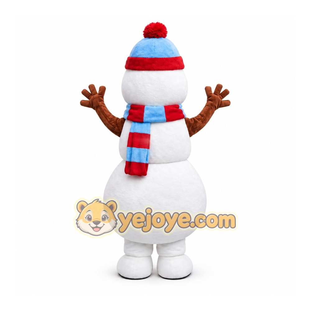 Holiday Christmas Snowman Mascot Costume Holiday Christmas Snowman Mascot Costume