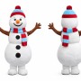 Holiday Christmas Snowman Mascot Costume