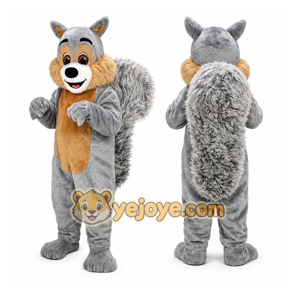 Gray Squirrel Mascot Costume