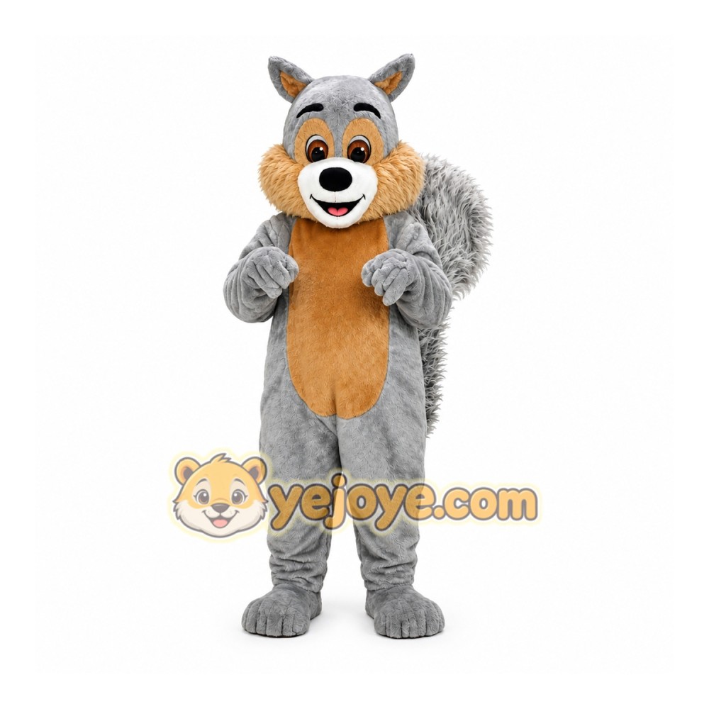 Gray Squirrel Mascot Costume