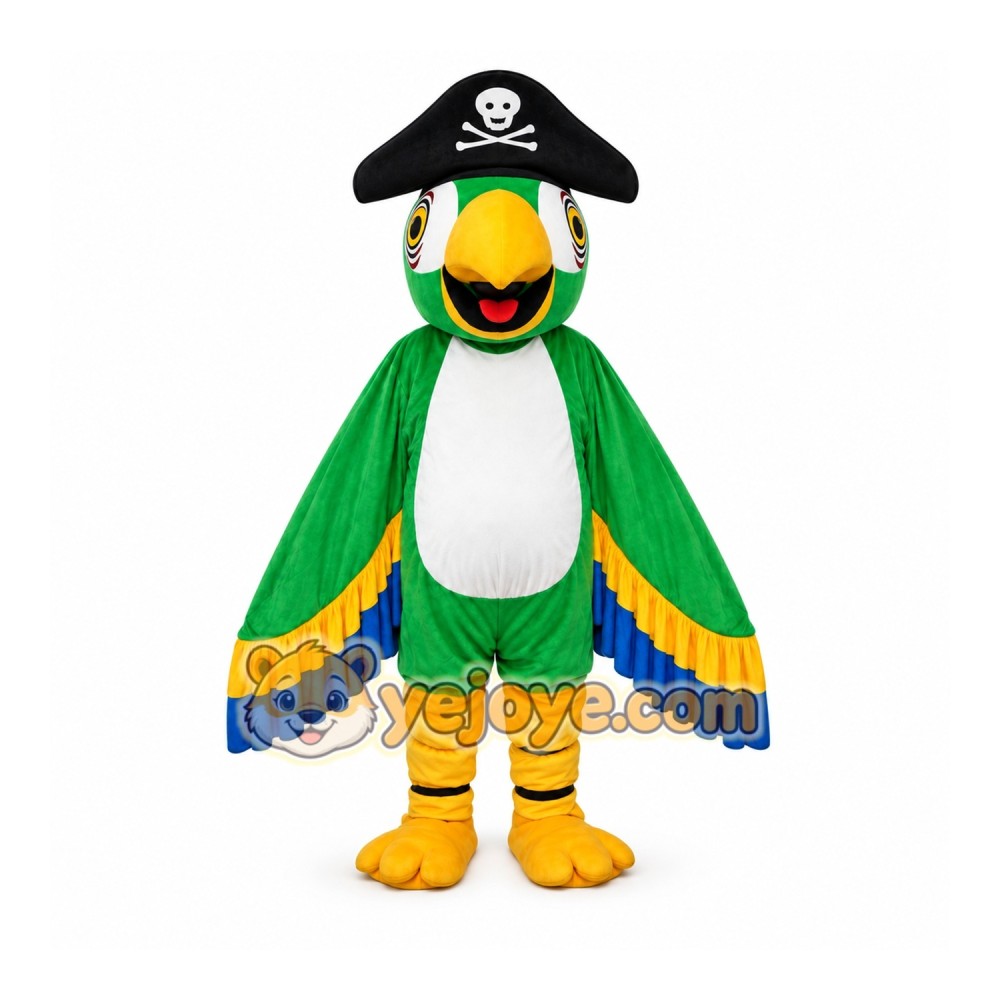 Pirate Parrot Mascot Costume Pirate Parrot Mascot Costume