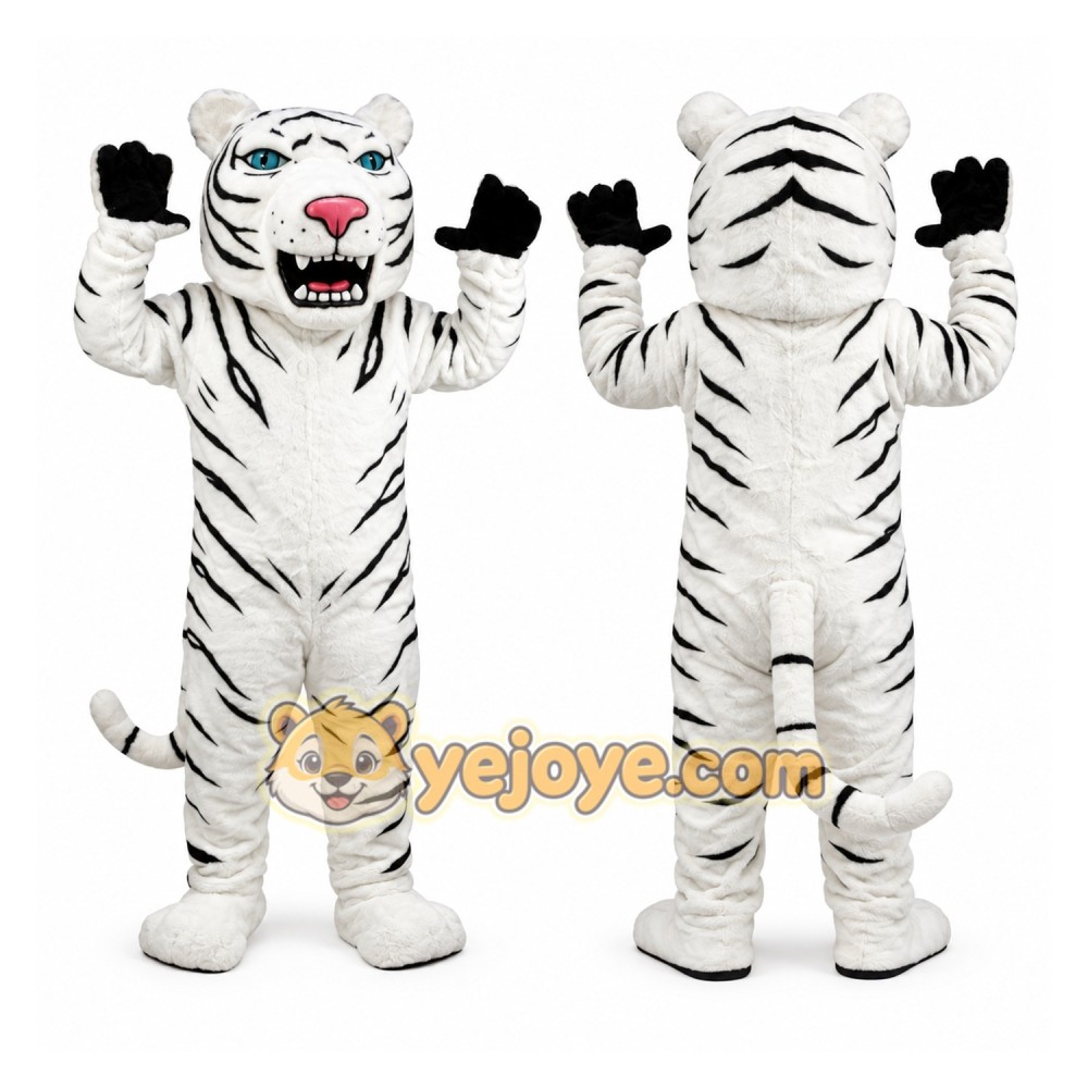 Plush White Tiger Mascot Costume Plush White Tiger Mascot Costume