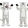 Plush White Tiger Mascot Costume