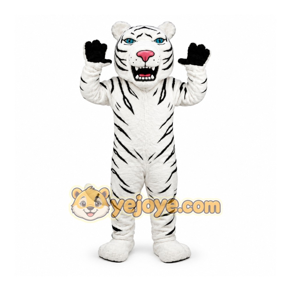 Plush White Tiger Mascot Costume Plush White Tiger Mascot Costume