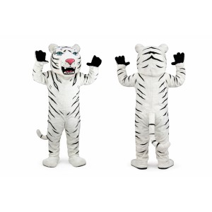 Plush White Tiger Mascot Costume