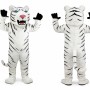 Plush White Tiger Mascot Costume