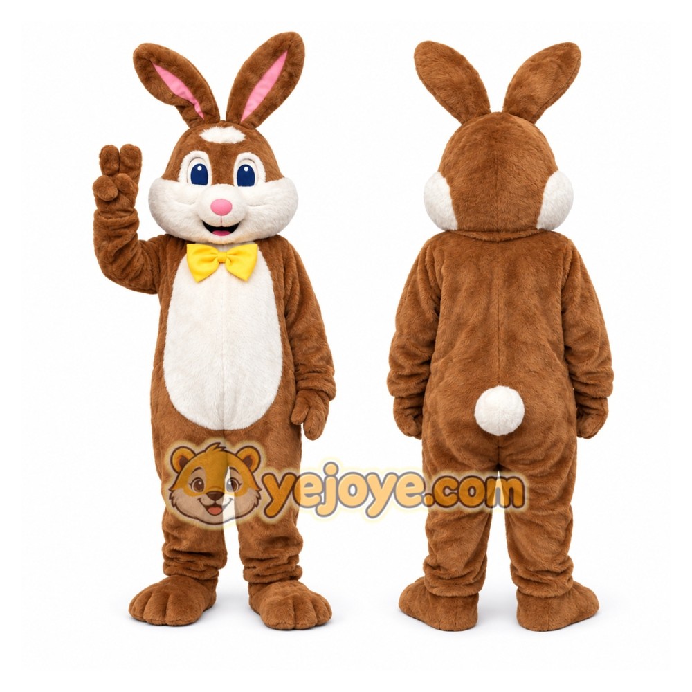 Full Body Brown Bunny Mascot Costume Full Body Brown Bunny Mascot Costume