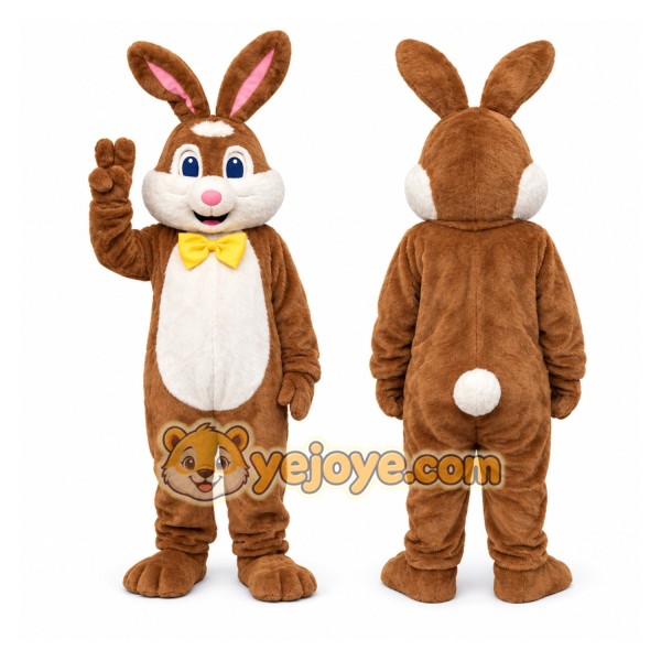 Full Body Brown Bunny Mascot Costume