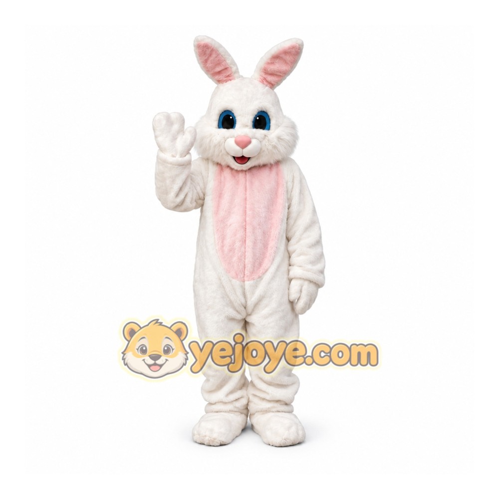 White Bunny Mascot Costume White Bunny Mascot Costume